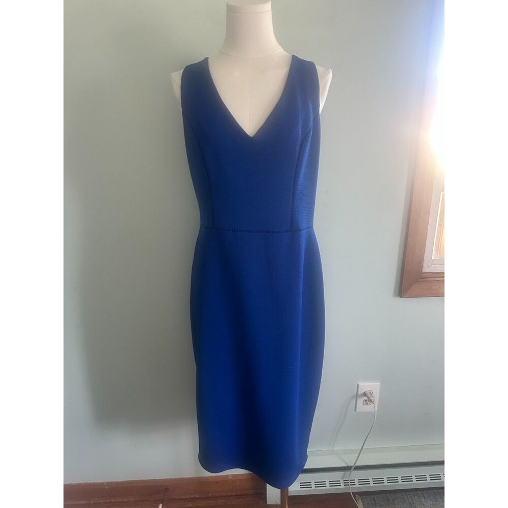 Premier Amour Royal Blue Lace-Up Corset Back Sheath Dress Size 12